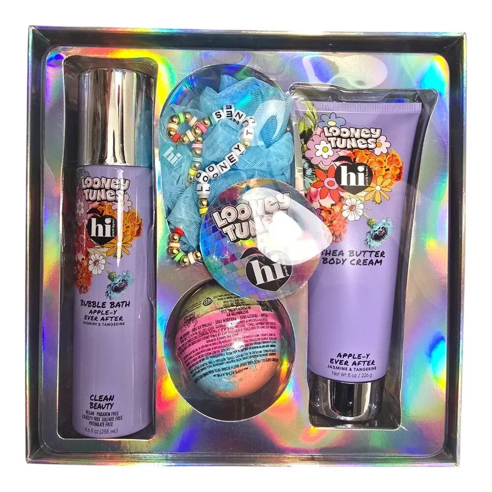Bath Set Teens & Adults Suds & Soak Hi Peach Layne Set 4 Pc Deluxe Looney Tunes - Picture 4 of 8